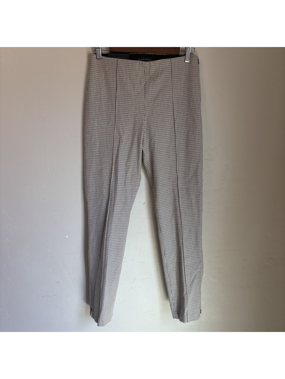 NWT Banana Republic Sloan Legging Pants Womens 6 Houndstooth  Ankle Side Zip